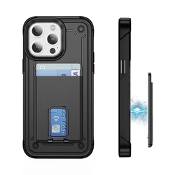 Fashion Transparent Magnetic Card Holder Wallet For Magsafe iPhone 16 15 14 13 12 Pro Max Samsung S24 S23 Ultra Card Slot Pocket