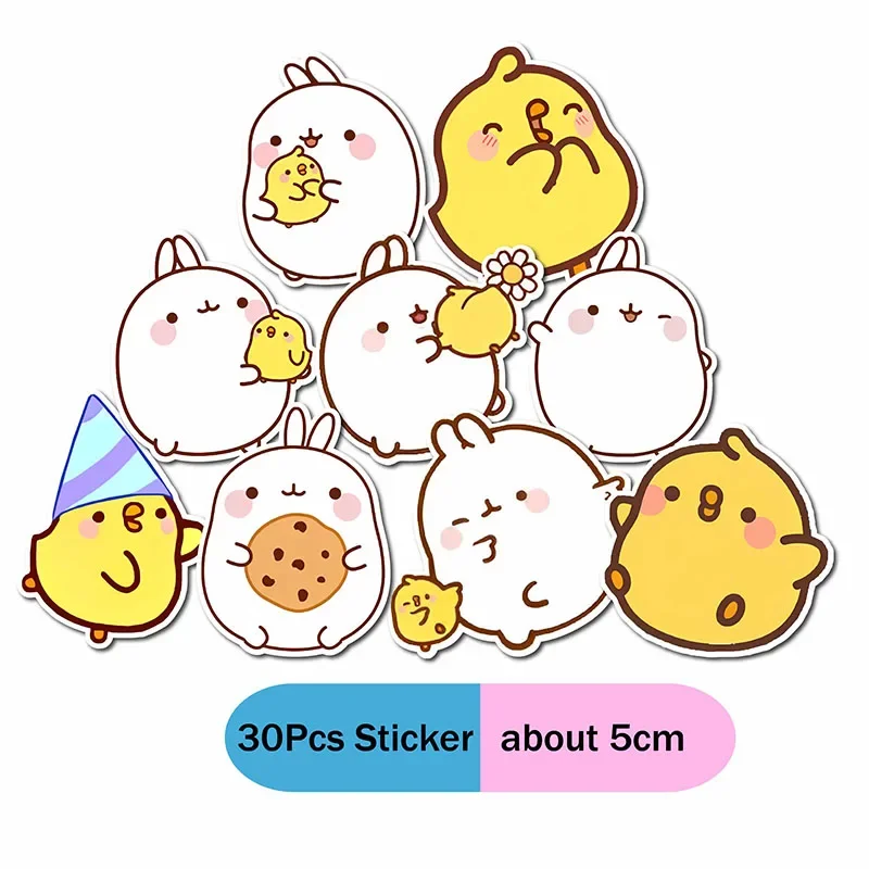 Molang Kombinations-Partydekoration für Geburtstagsfeiern, Einweg-Set für Themenfeiern im Innen- und Außenbereich, Niedlicher Hase – Detail 35