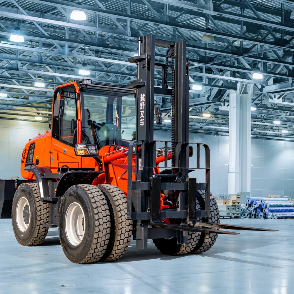 6 ton All-terrain Off-Road Forklift 4-Wheels Hydraulic Forklifts 4x4 Customizable Material Handling Equipment for Rough Terrain
