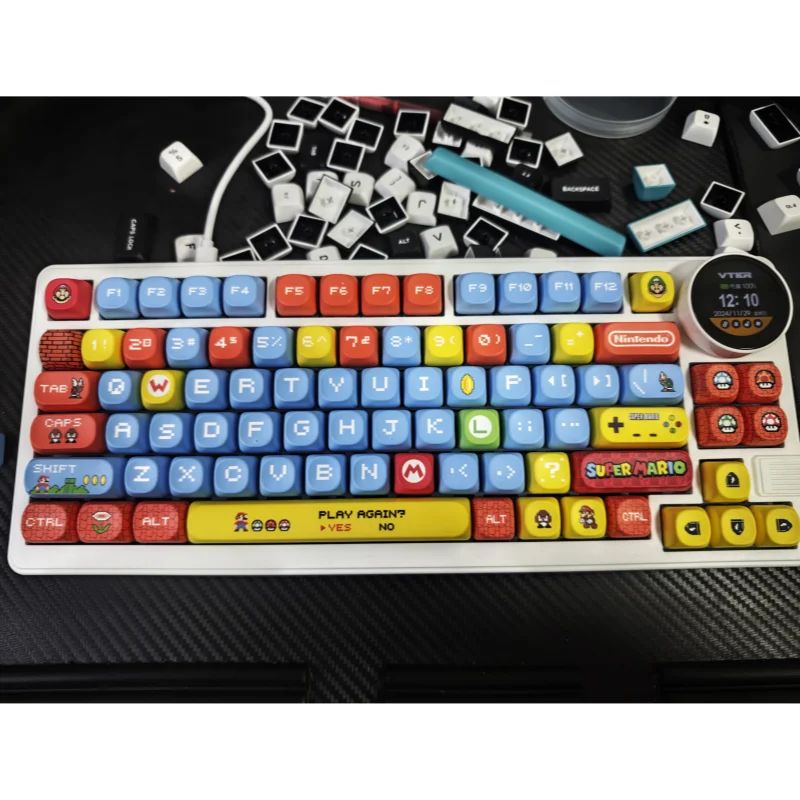 New Mechanical Keyboard Keycaps Cute Cartoon Anime Style Moa Height 125 Round Keycaps Pbt Material Sublimation Process Keycaps