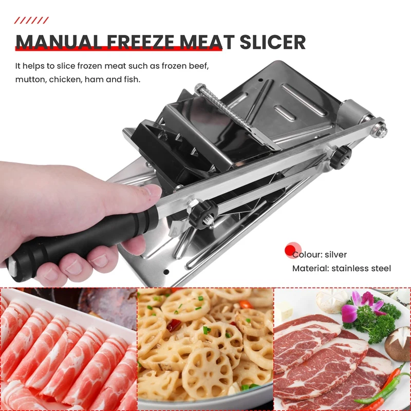 دليل تجميد اللحوم تقطيع ، الفولاذ المقاوم للصدأ ، لحم الضأن القاطع ، آلة قطع لحوم البقر ، لوازم المطبخ