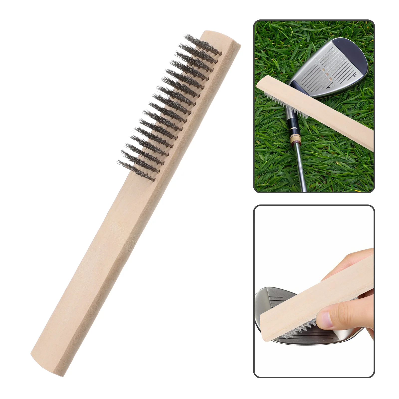 

Golf Club Groove Cleaner Brush Professional Nylon Bristles Ergonomic Handle for Lawn Repair and Equipment Maintenance