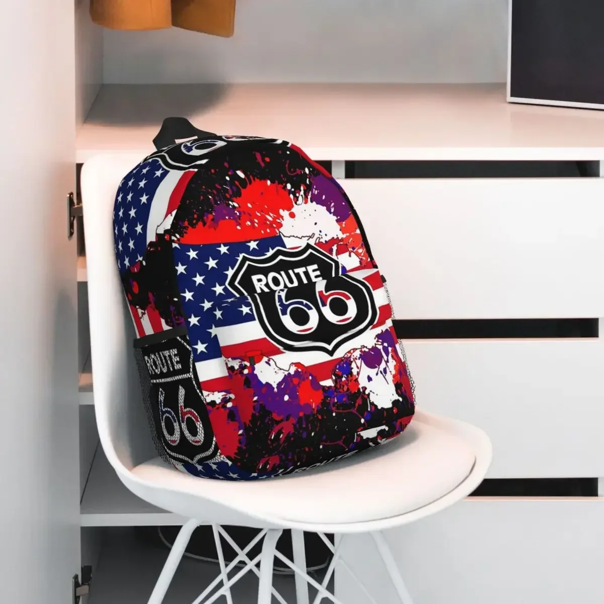 Route 66 Classic Backpack Hot Sale Daypack Large Capacity Boys Girls BookBag Shoulder Bags for Men Women Children School Bag