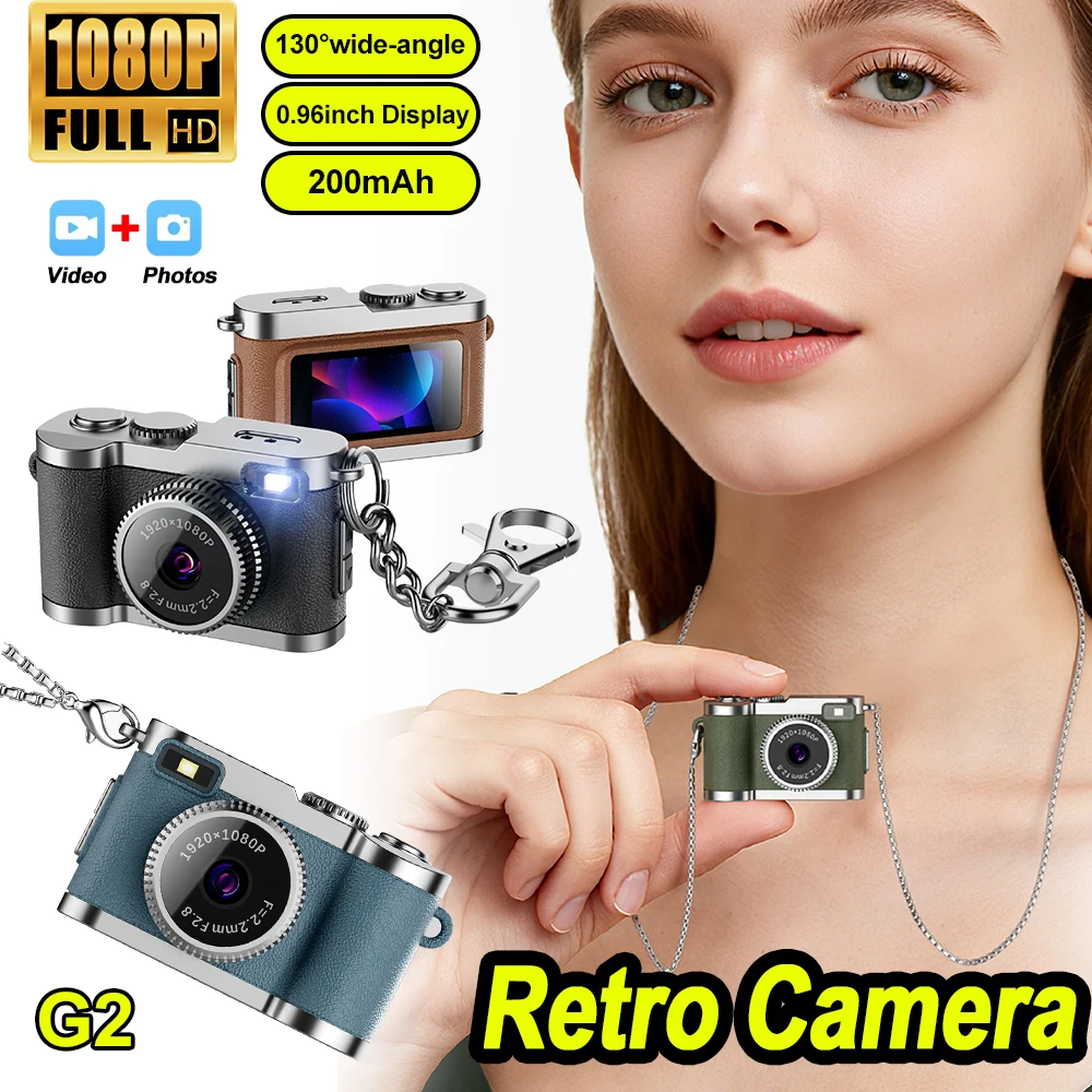 

NEW 2026 G2 Digital Camera Retro CCD 1080P Mini Cam with Screen Outdoor Sports Portable Vintage Thumb Camcorder Video Recorder