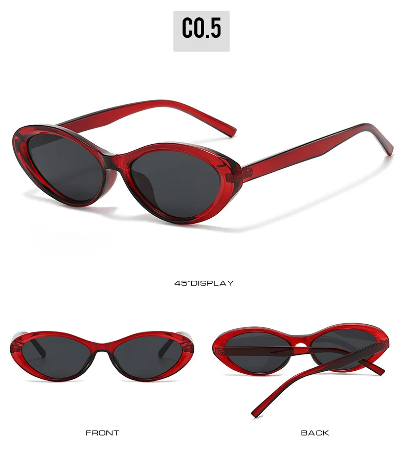 JNPCXI Neue Katzenaugen-Sonnenbrille für Damen, modische Grüntöne, UV400, Punk-Sonnenbrille für Herren – Detail 11