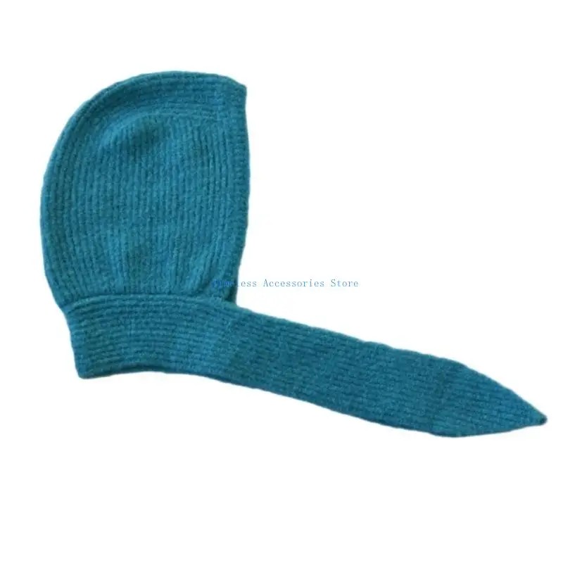 

97QE Handcrochet Ear Cover Hat for Women Winter Soft Warm Hat Shopping Photography Caps Outdoor Windproof Knitted Hat