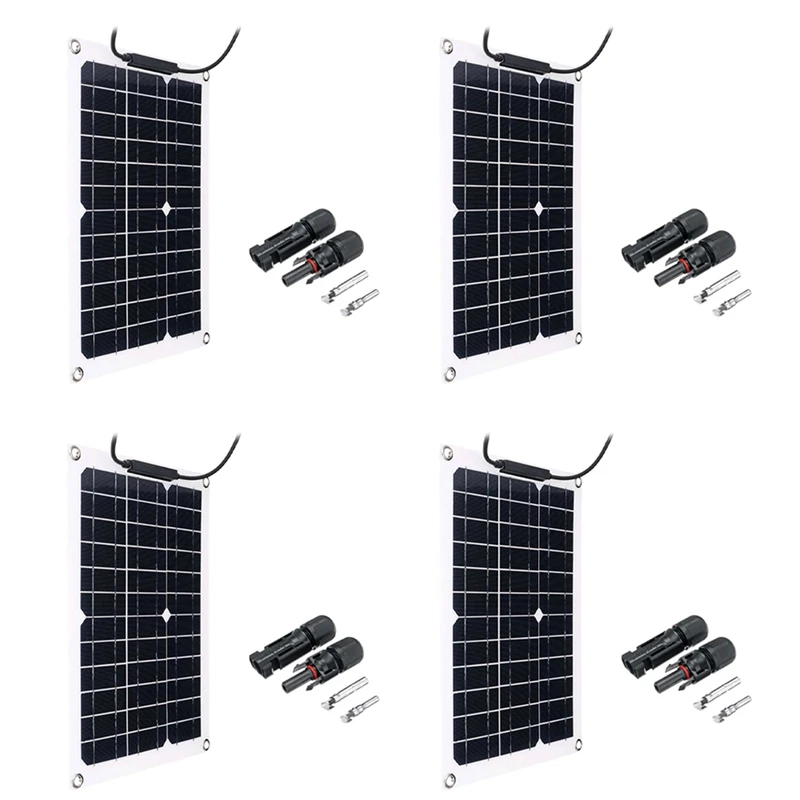 

4X 30W Watt Portable Mono-Crystalline Solar Panel 18V RV Car Battery Charger