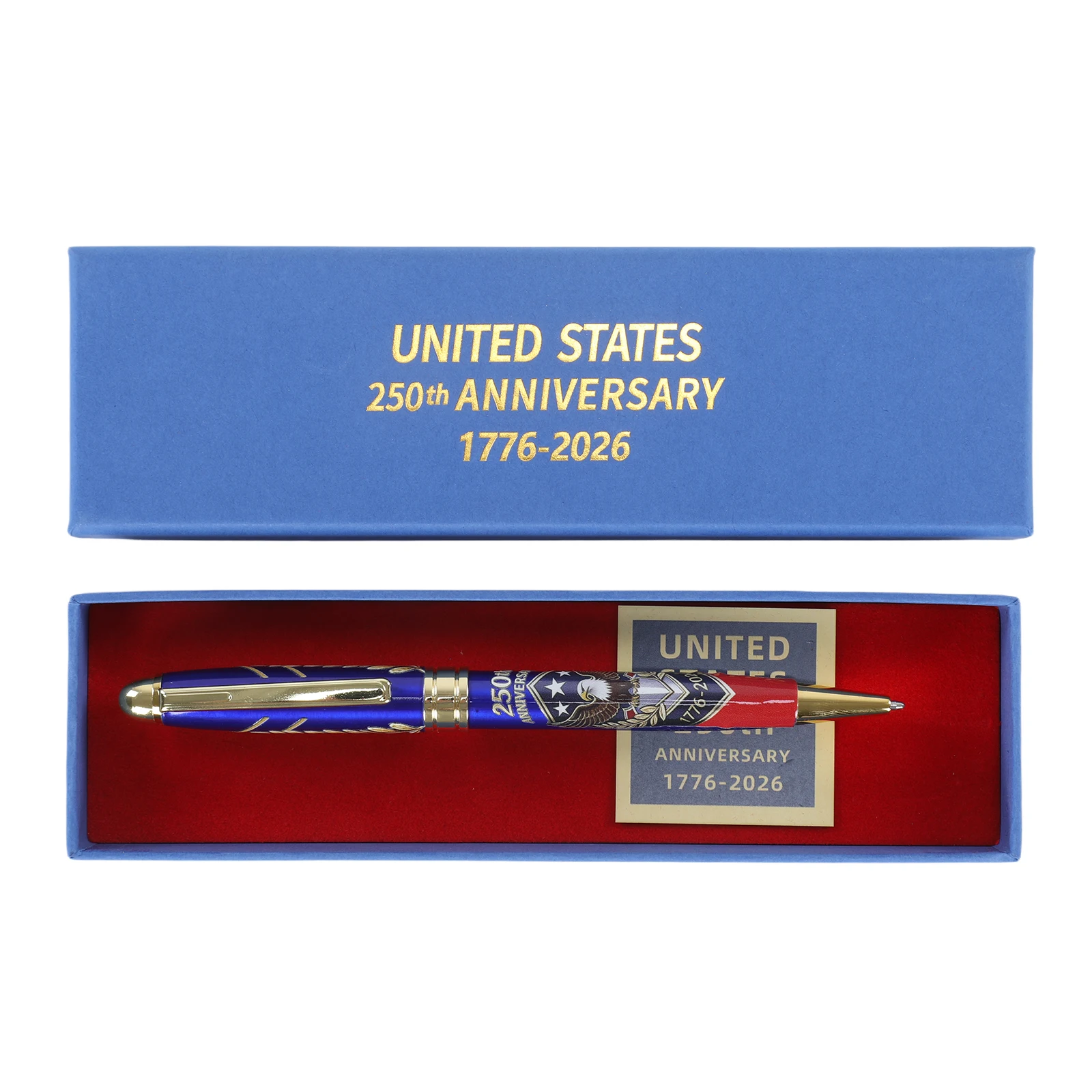 Stylo à bille commémoratif du 250e anniversaire, 1776-2026, objet de collection pour hommes, avocats, passionnés d'histoire, 1/2 pièces ﻿