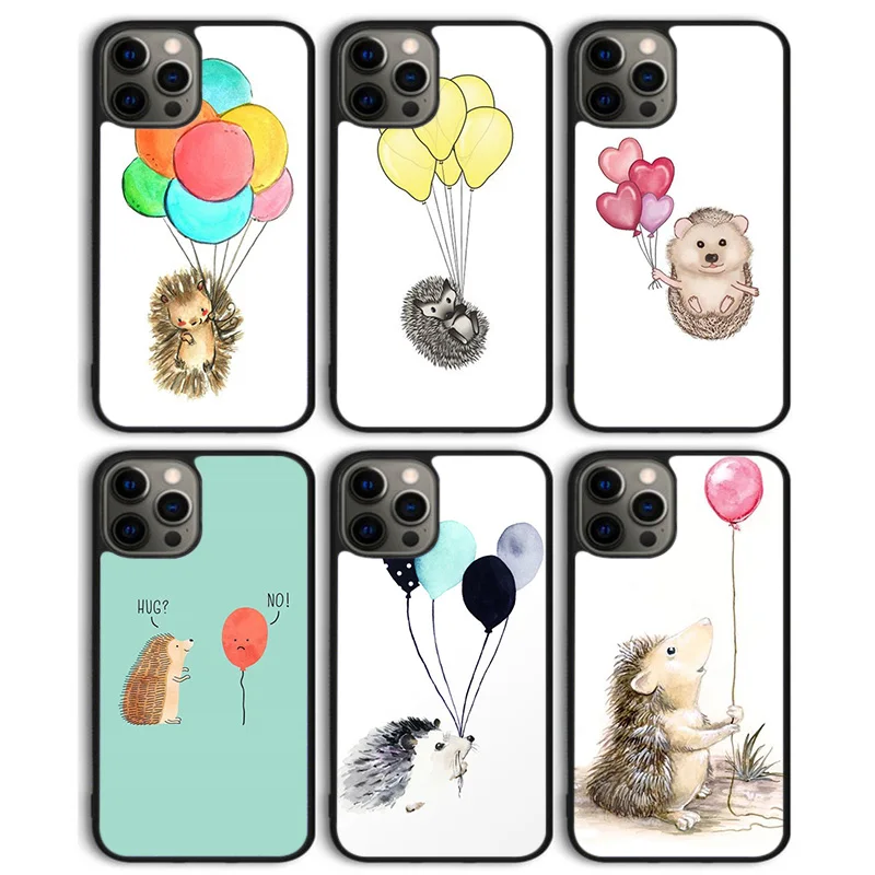 القنفذ والبالون جراب هاتف الغطاء الخلفي آيفون 17 الهواء 16 15 14 13 برو ماكس 12 ماكس زائد 11 برو ماكس كوكه #1