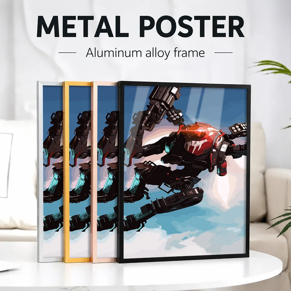 Titanfall Game Framed Metal Poster Personalized Photo Cinematic Space Style Wall Art For Bedroom And Study Technology Fan Gift