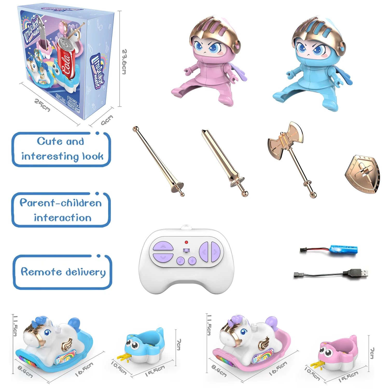 

Remote Control Trojan Car 2.4G Wooden Horse Carriage Parent-child Competitive Toys RC Rocking Animal Toys Kids Toys Xmas Gifts