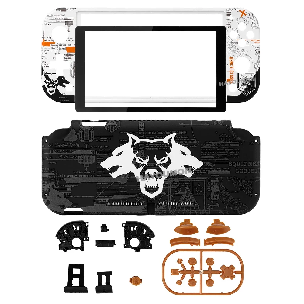 For Switch Lite Game Console Replacement Housing Shell Parts Top Bottom Cover Upper Bottom Housing Case Faceplate Back Cover