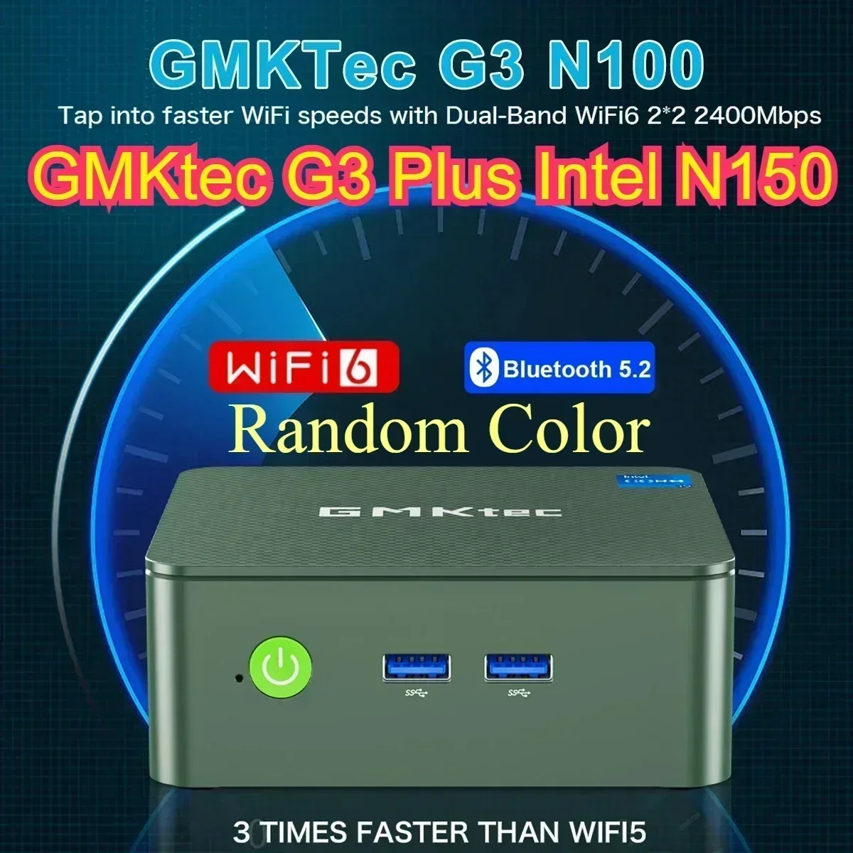 2025 NEW CPU TWIN LAKE N150 GMKTec G3 N100 Mini PC WiFi6 BT5.2 Wins11 PRO 2.5G LAN DDR4 NVME SSD Dual HD Display Office Computer