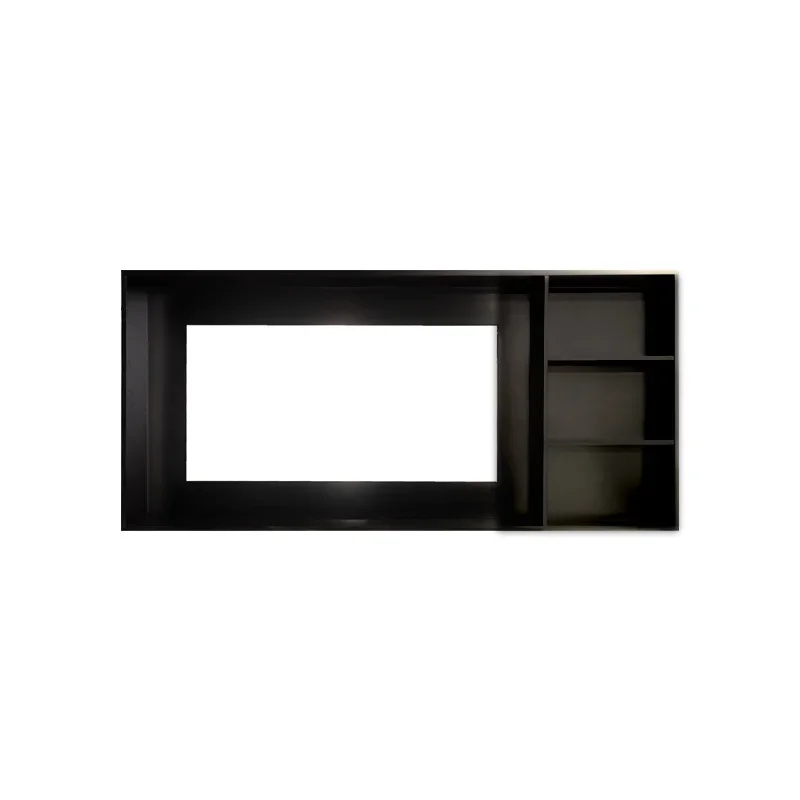 Stainless steel TV niche 100 inch 75 inch TV cabinet background wall is a built-in 85 inch cabinet storage