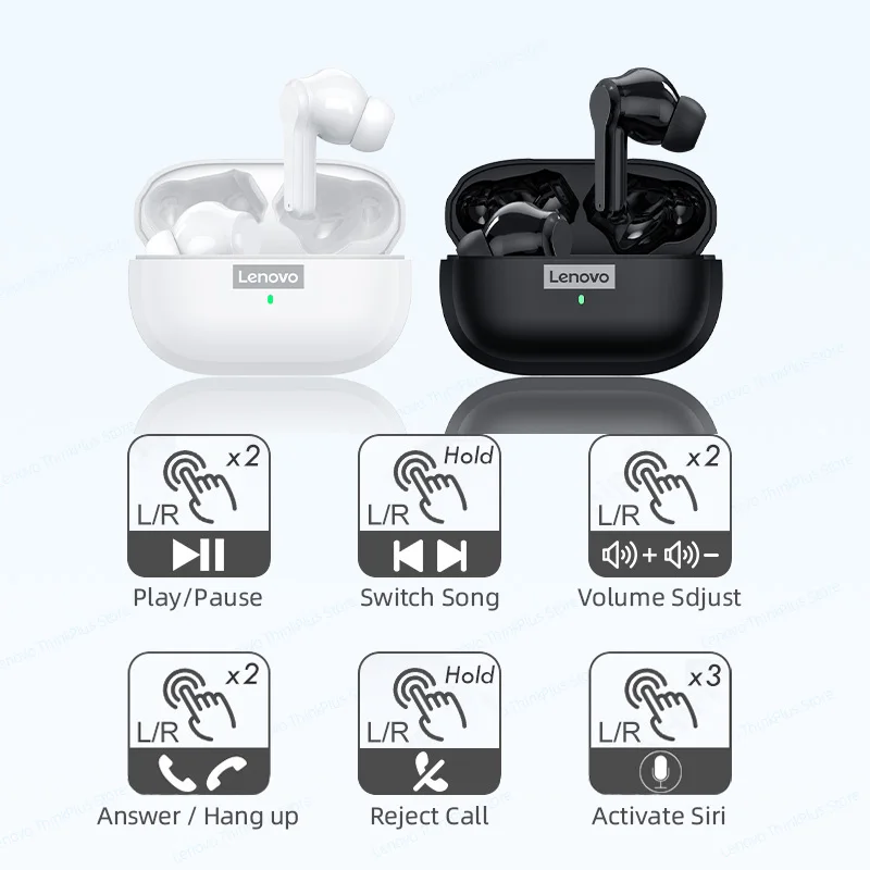 Original lenovo lp1s pro tws drahtlose bluetooth 5,0 kopfhörer wasserdichte headsets sport ohrhörer für android ios mit mikrofon