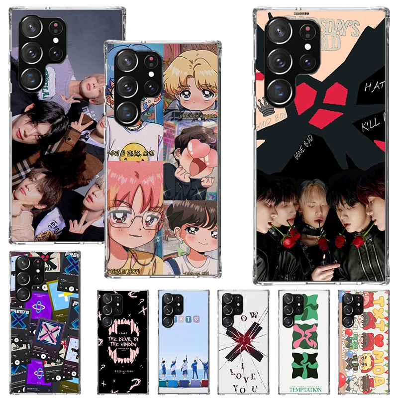 Чехол для телефона T-Txt Boy Band Kpop для Samsung Galaxy S24 S23 S22 S21 Ultra S20 FE S10 Plus S10E S9 S8 + мягкий чехол