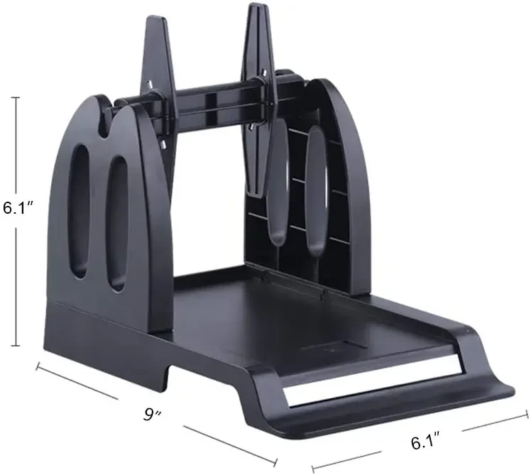 Externe Rolle Label Halter für Desktop Barocde Label Drucker Für Argox Datamax TSC Godex Zebra Drucker (schwarz)