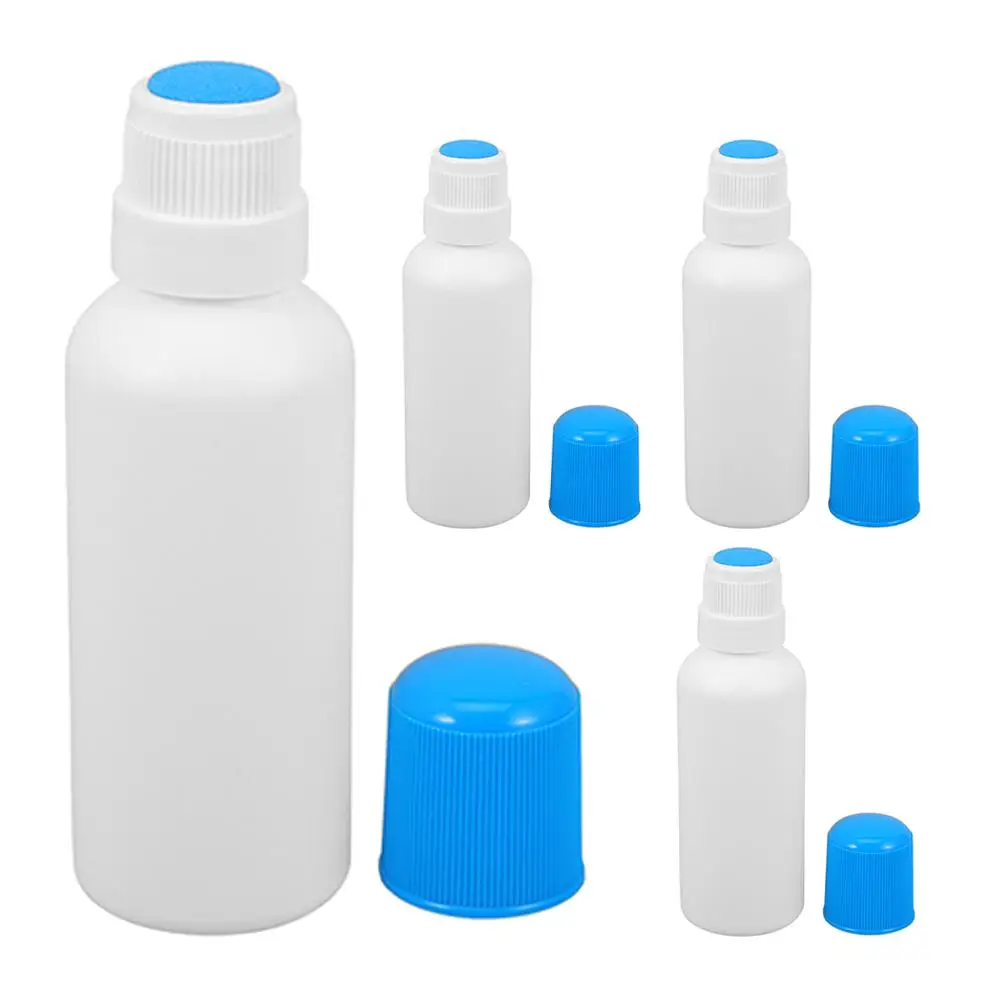 4 Pcs 100ml Liniment Bottle Sponge Head External Use Plastic Leakproof Portable Refillable Dauber Cleaning