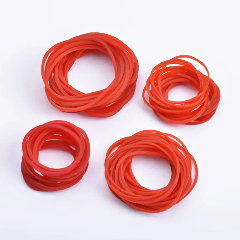 Elementi di fissaggio rossi elastici resistenti elastici per ufficio studenti materiale di cancelleria per la scuola diametro 19mm 25mm 32mm 40mm