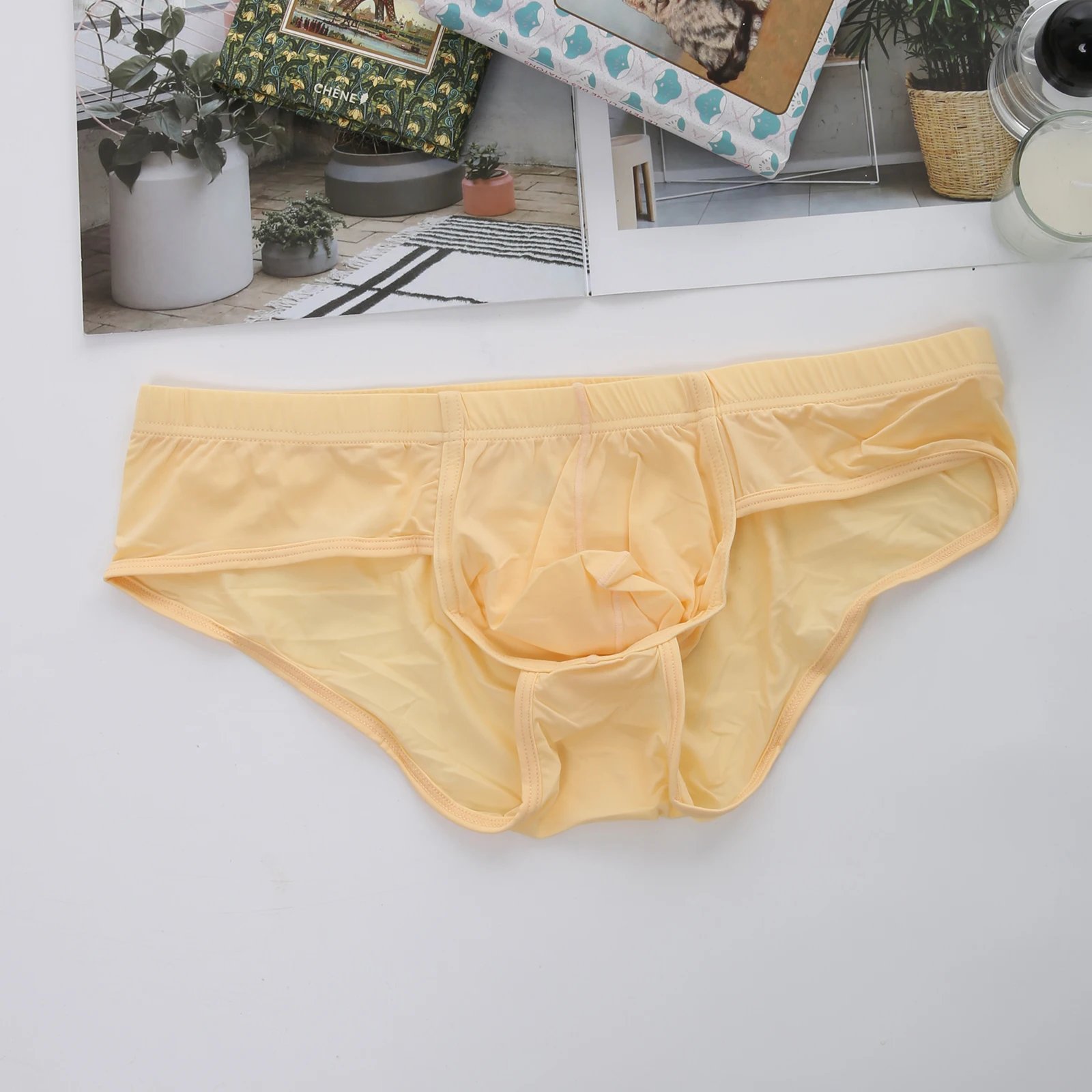 Herren Schnelltrocknende Eisseide Sport-Slips Elastische Durchsichtige Bodybuilding-Unterwäsche Athletische Unterhosen Atmungsaktive Trainingsunterwäsche – Detail 7