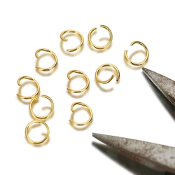 100pcs/lot Stainless Steel Open Jump Rings Gold Rose Gold Plated Split Rings Connectors for DIY Jewelry Making Findings