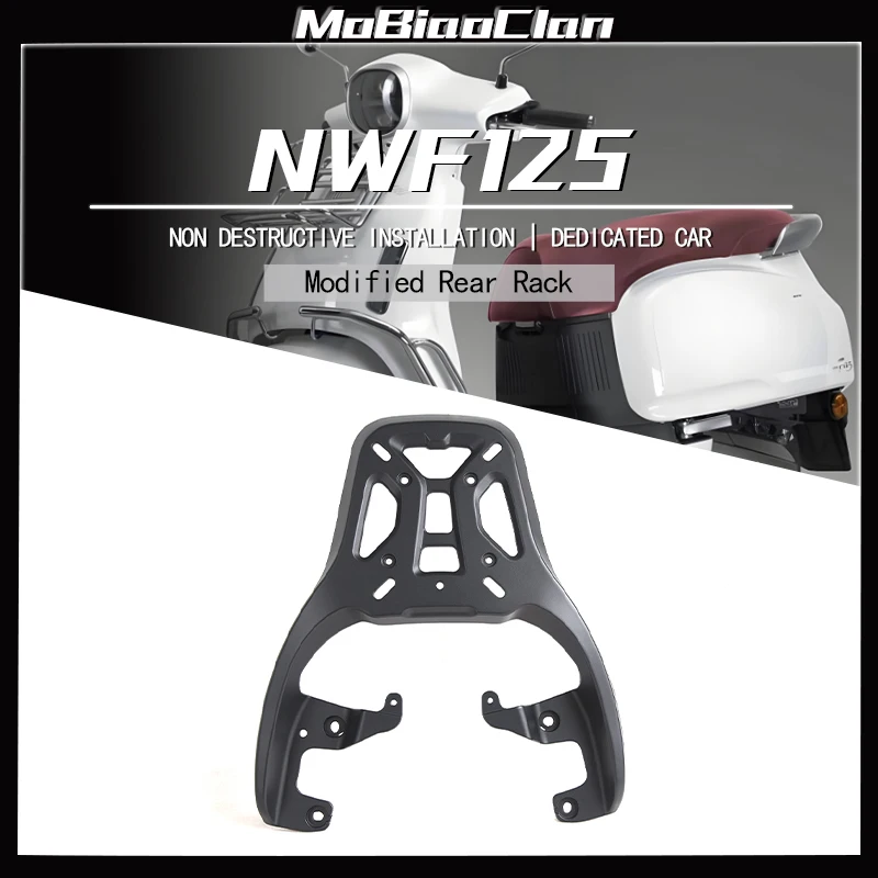 For HONDA NWF125 nwf125 Rear Rack Aluminium Alloy High Load Bearing Rear Luggage Carrier Bracket Motorcycle Accessories