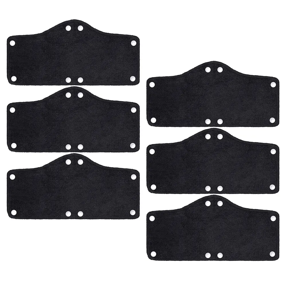 

6pcs Hard Hat Sweatband Safety Liner Sweat Proof Reusable Black Polyester Washable Comfortable For Worker Hardhat