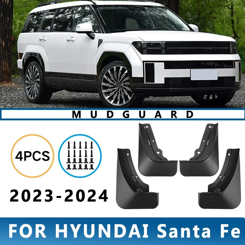 

Mud Flaps Fit for HYUNDAI Santa Fe 2023-2024 Mudguards Tire Fenders Splash Proof Accessories Wheel Guards 4ps