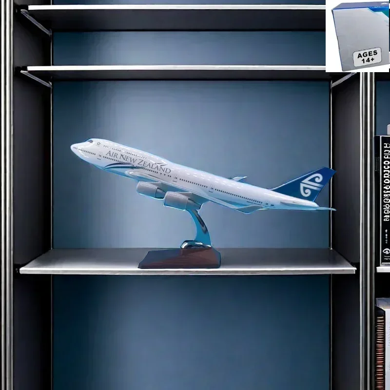 

2024 Premium 47cm Air New Zealand B747 Resin Aircraft Model Collectible Ornament Gift for Adults & Aviation Enthusiasts