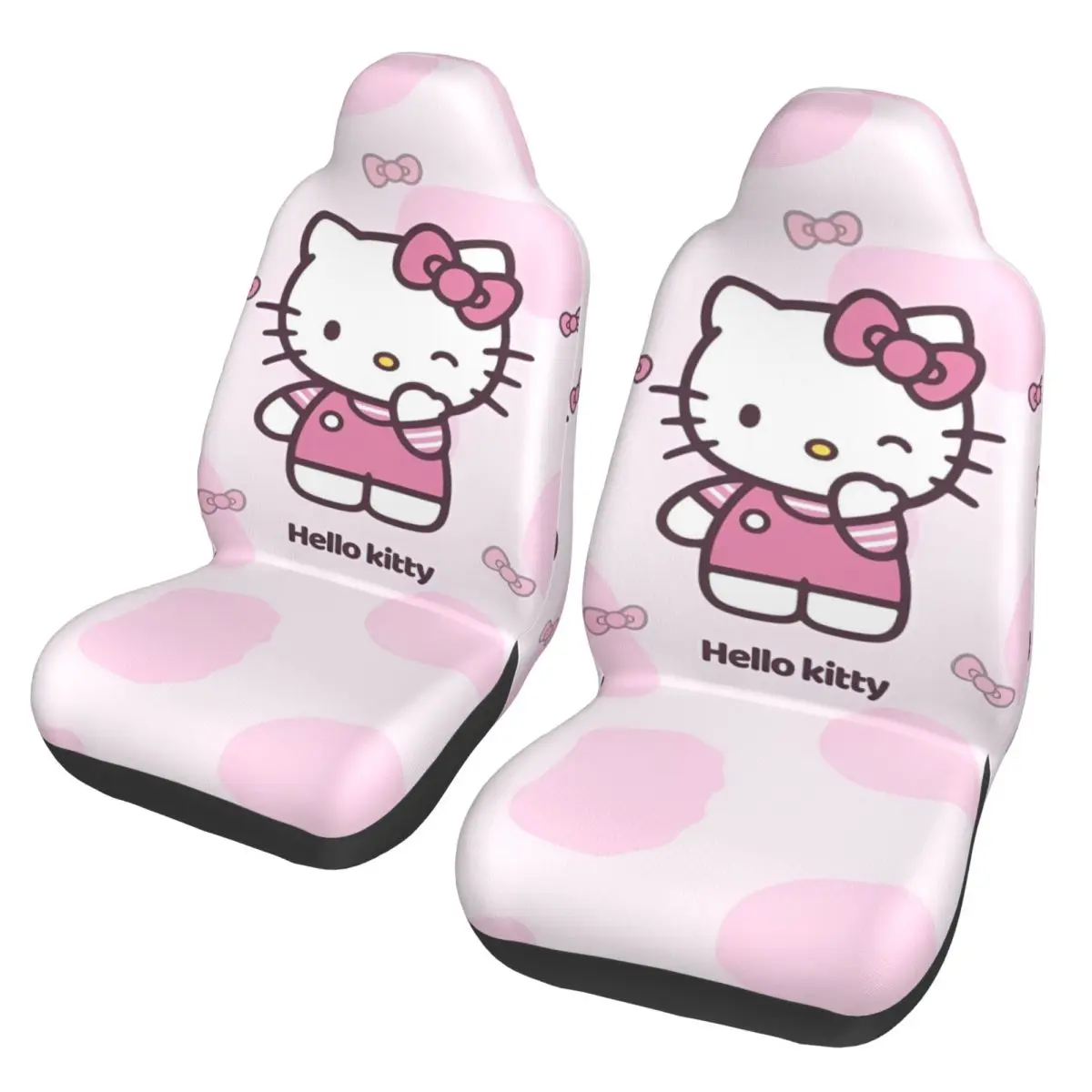 

Hello Kitty Universal Car Seat Cover Auto Interior Suitable For All Kinds Models Kawaii Car Seat Mat Polyester Car Accessories