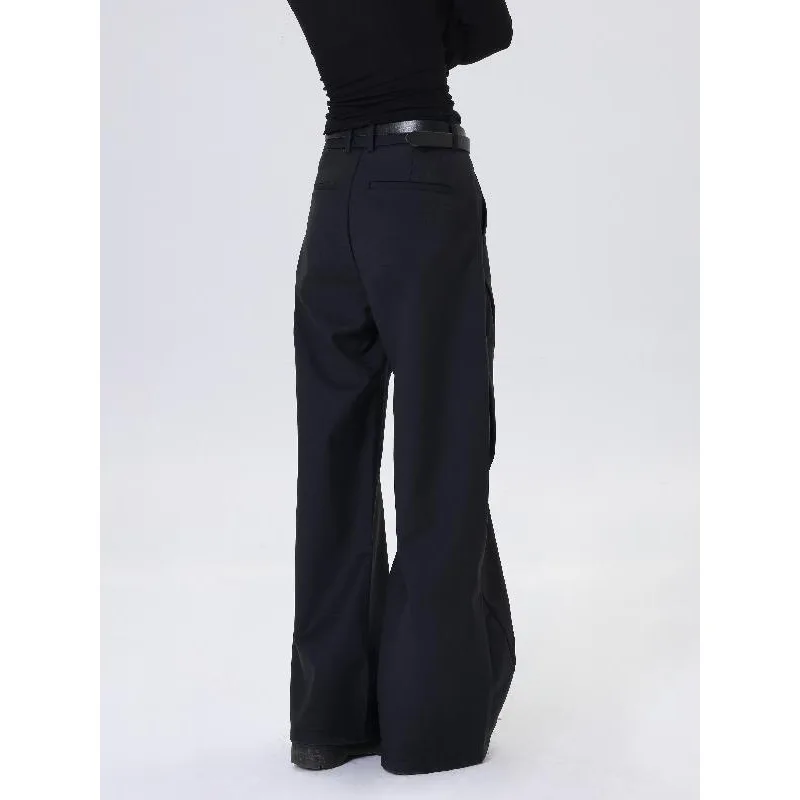 Deeptown-Pantalon Vintage Noir Jeune pour Femme, Pantalon de Luxe, Pantalon Streetwear, Jambes Larges, Bureau, Printemps, Harajuku