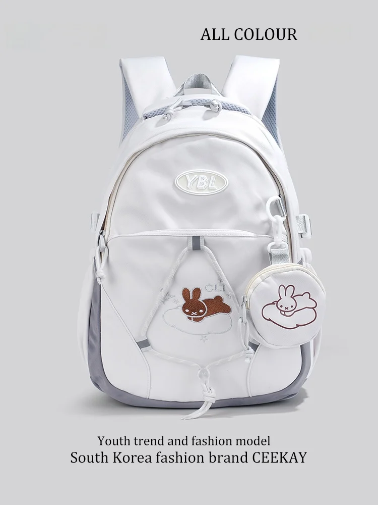 

Ceekay Women's Backpack Large Capacity Computer Bag Lightweight Travel School Bag Sweet College Style Zipper Closure Bag