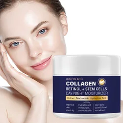 50g Collagen Cream for Face with Retinol and Hyaluronic Acid, Day Night Anti Aging Skincare Facial Moisturizer