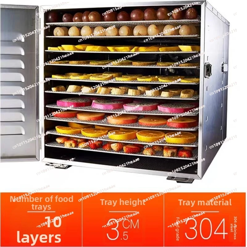 

Suitable for 1000W Electric Dryer Machine for Fruits/Meat/Herbs,10-Tier Stainless Steel Food Dehydrator with Dual Knobs