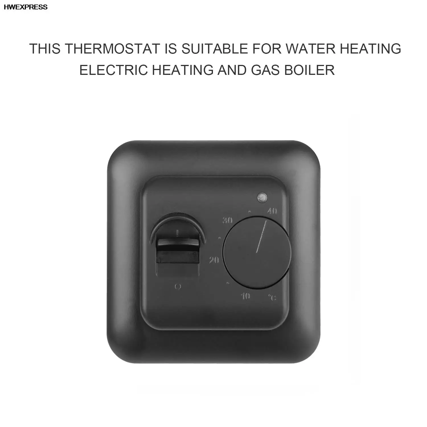 Electronic Heating Room Thermostat 3A/16A,100/230V For Water Heating/Electric Heating Black