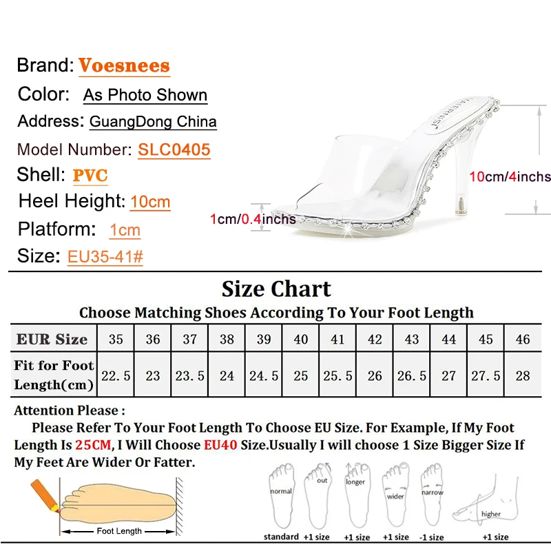 2024 New Lady Transparent High Heels Summer Luxury Crystal Sandals 10CM Women Elegant Party Shoes Designer Rhinestone Slippers