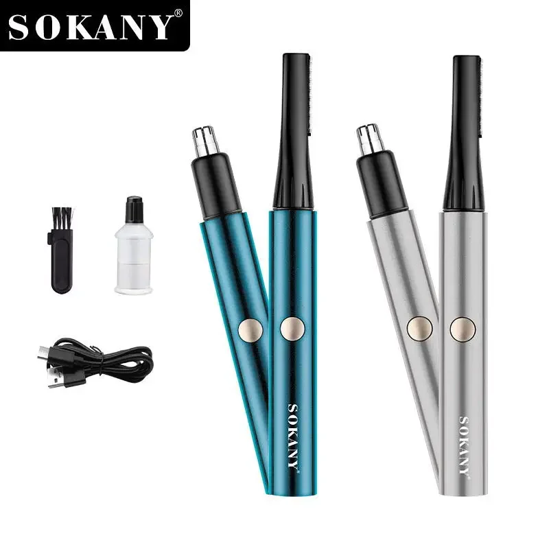 Recortador de pelo de nariz eléctrico para hombre, eliminador de nariz y orejas, herramientas de afeitado eléctricas lavables automáticas, recargable por USB