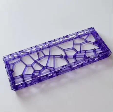 GH60 Keyboard Case Hollow Transparent 60% Key Layouts Out Keyboard Shell for Holy60/MAD60/GT60/Wooting60HE/win60 DIY Custom Gift