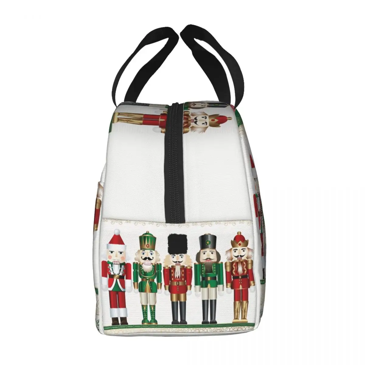 Custom Merry Christmas Nutcrackers Insulated Lunch Tote Bag for Nutcracker Soldier Doll Gift Portable Thermal Food Lunch Box