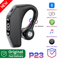 Bluetooth Business Earphones Talk/Music Time 20/30 Hours LED Digital Display With MlC Noice Cancelling Wireless Headset