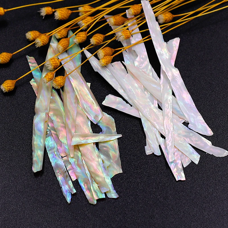 Abalone Slice Nail Art Stickers 3D Gradient Glitter Sequin Fragment DIY Manicure Nail Decoration Accessory