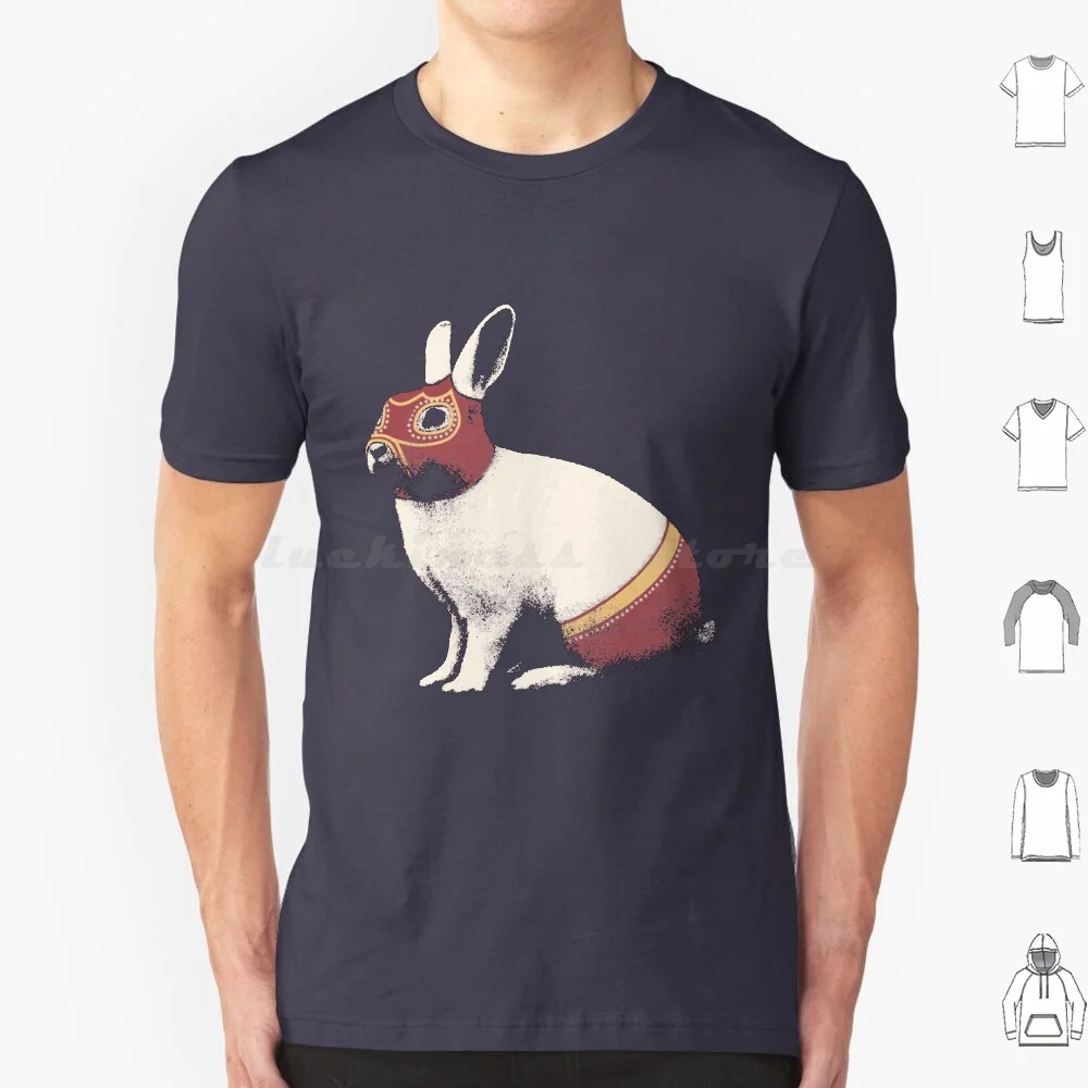 Rabbit Wrestler / Lapin Catcheur T Shirt Cotton Men Women Diy Print Florent Bodart Florentbodart Graphic Design Collage Absurd