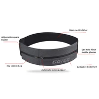 Reflective Elastic Waistband Sport Bag Double Zipper Pocket Running Gym Yoga Waist Belt Pack Phone Waist Wallet Bag 3