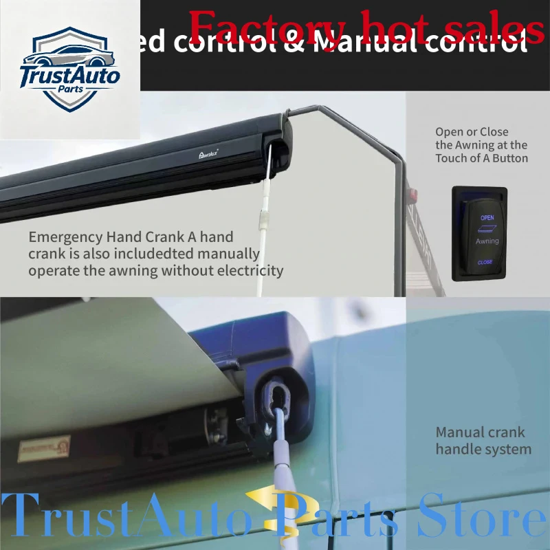 Hot TreasuresHot Selling Outdoor Camping Overland 4 Wheel Off-Road .% Waterproof 4Wd Car Rv AwningTrustAuto Parts Store