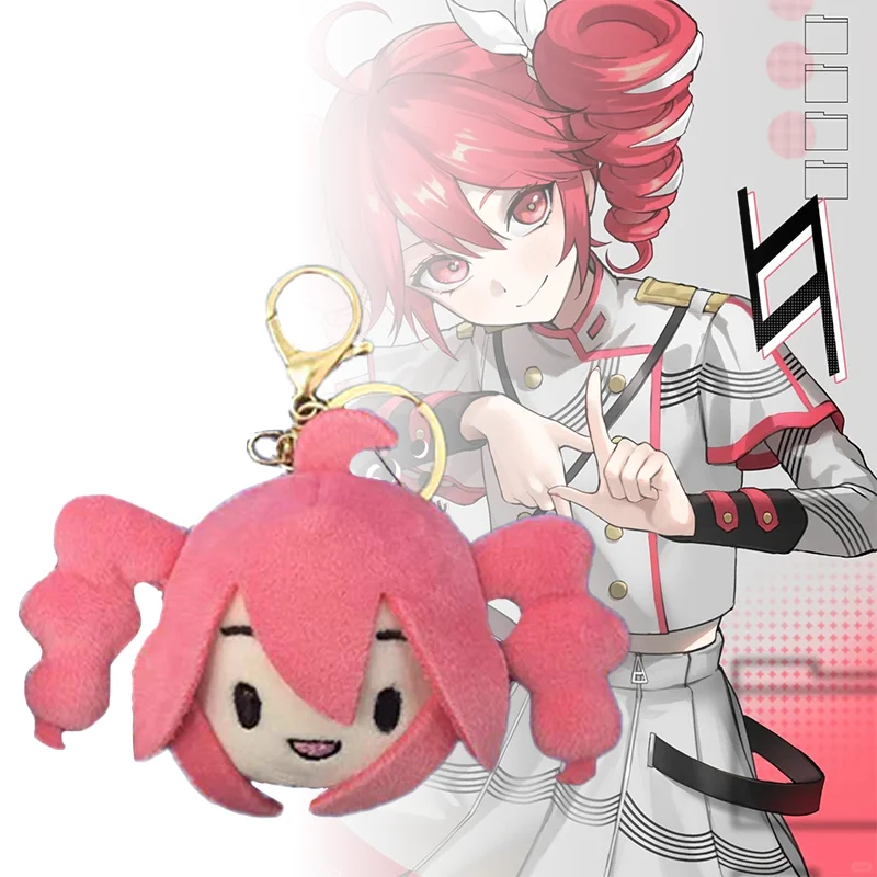 7CM New Cartoon Game Anime Kasane Teto Keychain Plush Toys Mini Q Version Cosplay Anime Figure Peripheral Fan Kid Companion Gift