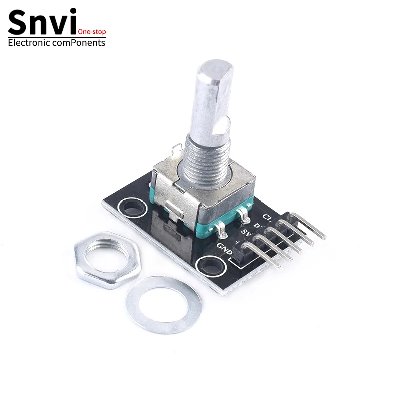 

SNVI 360 Degrees Rotary Encoder Module For Arduino Brick Sensor Switch Development Board KY-040 With Pins