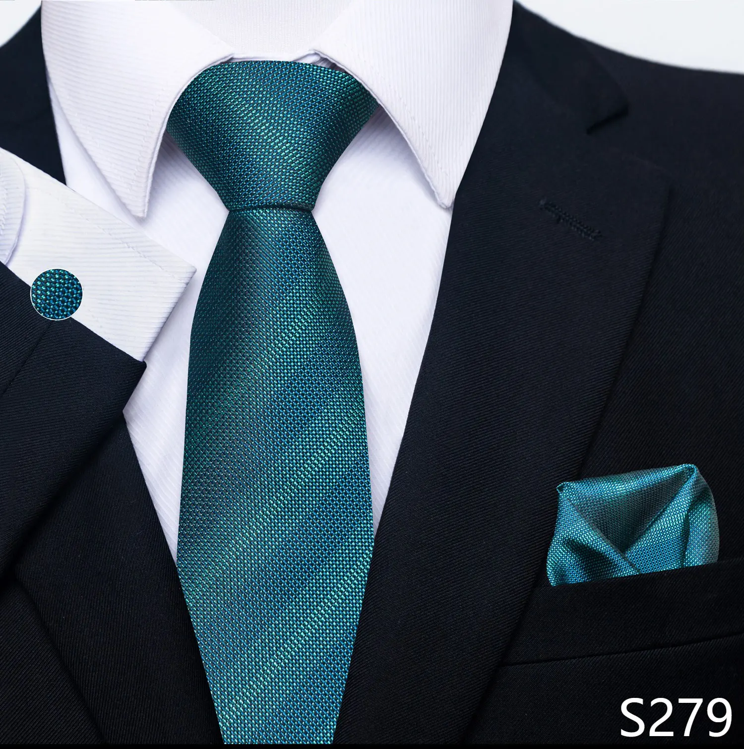 Neue Stil Mode Marke Krawatte Für Männer Grün Floral Krawatte Einstecktücher Manschettenknöpfe Set Krawatte Anzug Zubehör Fit Formale Party – Detail 32