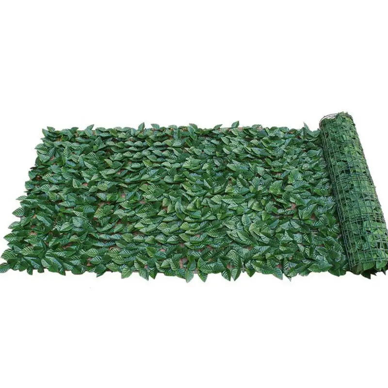 For Home Outdoor Garden Balcony Decoration Fake Plant Artificial Ivy Hedge Green Leaf Fence Board Artificial Privacy Fence