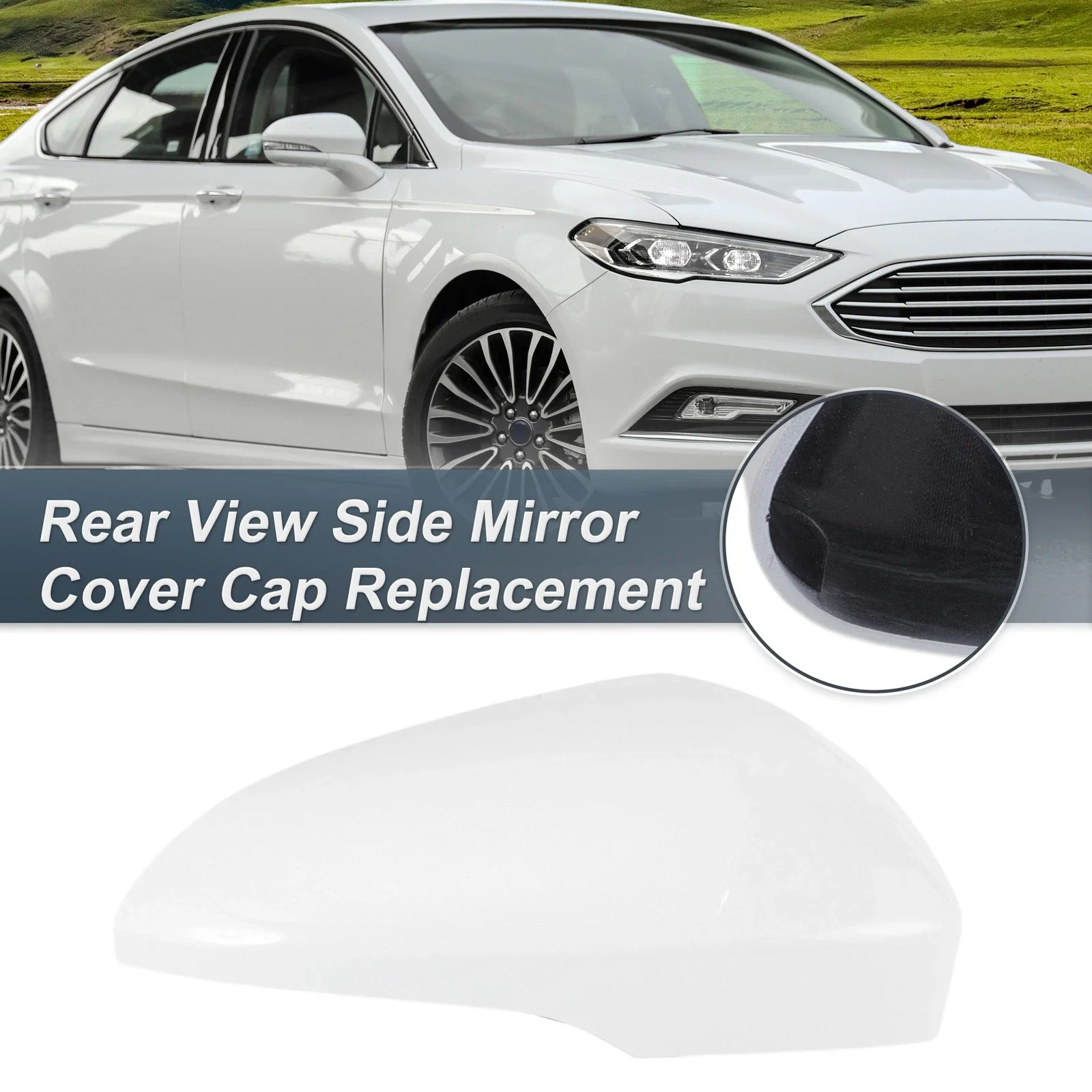

Ярко-черные накладки на боковые зеркала заднего вида для Ford Fusion 2013-2018 годов, высококачественные заглушки для зеркал заднего вида