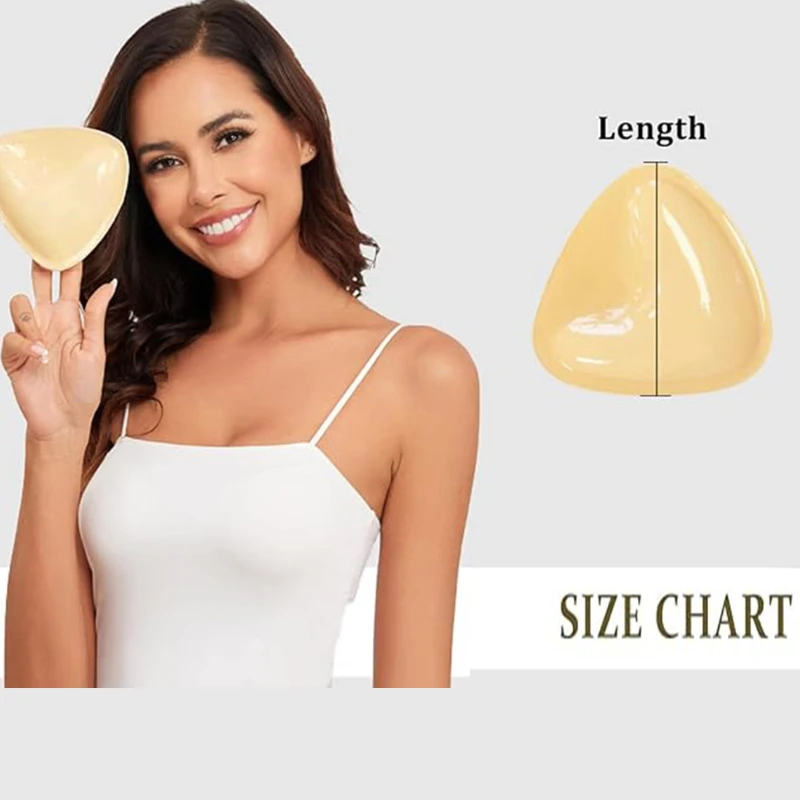 Double Sided Adhesive Breast Pad Triangular V-shaped Gathering Self-adhesive Underwear Padded image 3